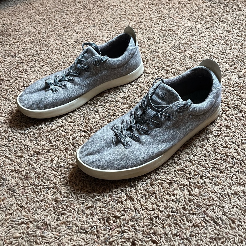 Mens Allbirds Wool Runners Gray White Size 13